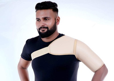Lector Shoulder Brace Wrap for Joint Orthosis Arm Pain Relief Shoulder Support BEIGE Left Shoulder Support(Beige)