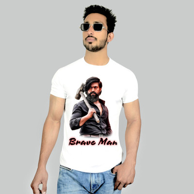 Riva Printed Men Round Neck White T-Shirt