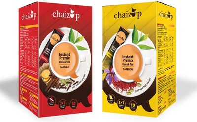 chaizup Instant Masala & Saffron Premix Tea - Pack of 2 X 10 Sachets of Karak Ready to Drink Chai with Masala or Saffron and Low Sugar, hot instant tea anytime anywhere. Easy to Make Tea. Authentic India Tea. Tea with Aroma and Taste. Instant Tea Box(2 x 140 g) chaizup Instant Masala & Saffron Premix Tea - Pack of 2 X 10 Sachets of Karak Ready to Drink Chai with Masala or Saffron and Low Sugar, hot instant tea anytime anywhere. Easy to Make Tea. Authentic India Tea. Tea with Aroma and Taste. Instant Tea Box(2 x 140 g)