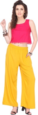 Varanga Regular Fit Women Yellow Trousers