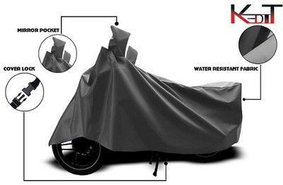KEDIT Waterproof Two Wheeler Cover for Bajaj(Pulsar 135 LS DTS-i, Grey)
