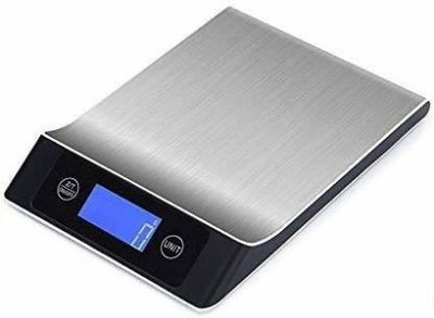 DITCAFOS Digital Kitchen Weighing Scale with White Backlight Display, Small Platform Size for Home Use Weighing Scale(black, Grey)