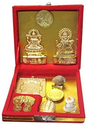 MKINDIACRAFT MKINDIACRAFT Shree Kuber Dhan Lakshmi Varsha Yantra (10 Items) for Wealth and Prosperity / Spiritual Puja Items Brass Yantra(Pack of 1)