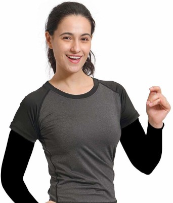 Royal Star Polyester Arm Sleeve For Men & Women(Free, Black)