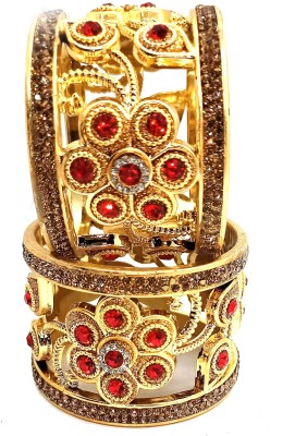 Soniaa Creation Metal, Stone, Plastic, Alloy Gold-plated Kada(Pack of 2)