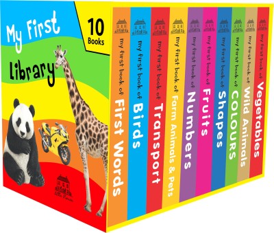 My First Library - Box Set of 10 Colourful Board Books for Kids(Board Book, Little House Books)