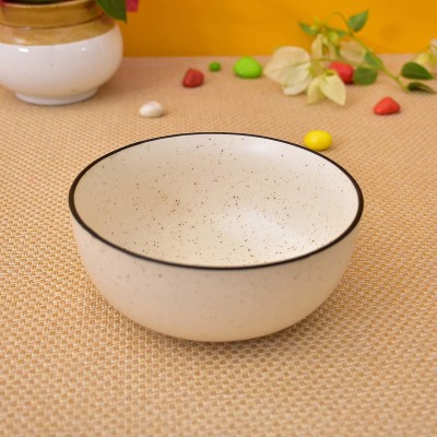 VolCraft Ceramic Serving Bowl White Matte Serving Bowl Microwave & Dishwasher Safe 1000 Ml(Pack of 1, White)