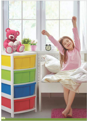 Fusion Showcase Plastic Free Standing Cabinet(Finish Color - Multicolour, DIY(Do-It-Yourself))