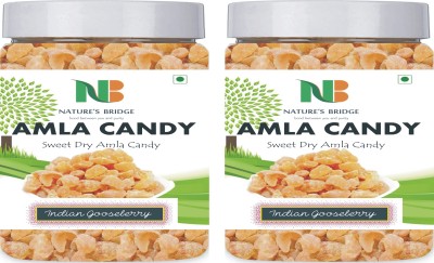 Nature's Bridge Sweet Amla Candy 250 gm x 2 Jar Pack / Amla Candy / Dry Amla Candy / Indian Gooseberries - (250 gm x 2 Jar) Amla Sour Candy(2 x 250 g)