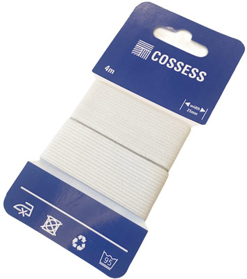 Cossess Knitted White Elastic(5 m)