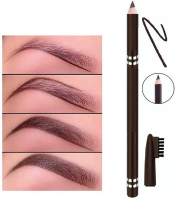 THTC Pro Smudge Proof & Water Proof Brown Eyebrow Definer Pencil With Brush(BROWN)