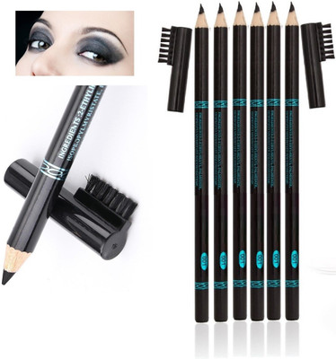 ADJD Smudge-proof eyebrow pencil for perfectly defined brows set OF 6(BLACK)