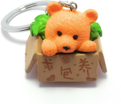 Key Era Figure Teddy Solid Box Abs Fiber Keyring Key Chain