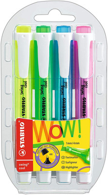 Stabilo Swing Cool - Highlighter Pen - 275/4(Set of 4, Multicolor)