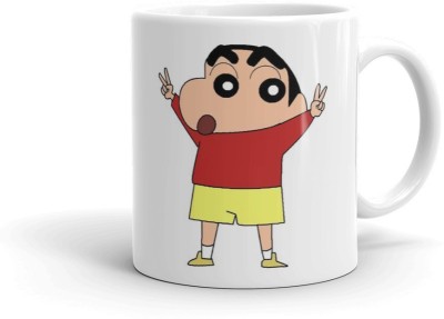 THE MEHRA CREATION Shinchan , cartoon character cute white coffee mug 11oz (325ml) Ceramic Coffee Mug(325 ml)