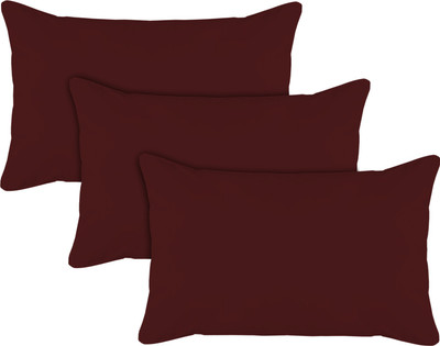 KUBER INDUSTRIES Microfibre Solid Sleeping Pillow Pack of 3(Brown)