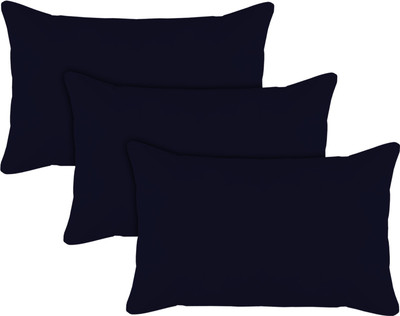 KUBER INDUSTRIES Microfibre Solid Sleeping Pillow Pack of 3(Blue)