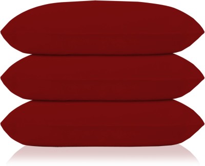 KUBER INDUSTRIES Microfibre Solid Sleeping Pillow Pack of 3(Maroon)