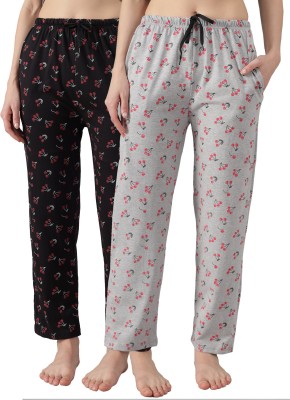 Fit N Fame Printed Women Multicolor Track Pants