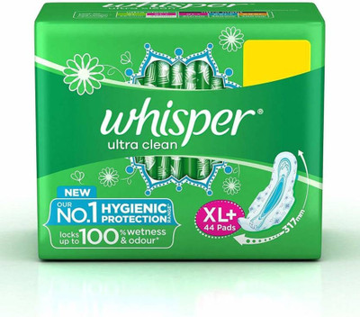 Whisper Ultra Clean XL Plus 44 Pieces of Sanitary Pad Sanitary Pad(Pack of 44)