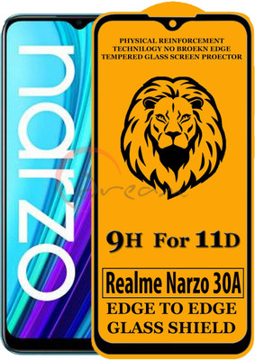 Dream Edge To Edge Tempered Glass for Realme Narzo 30A (Anti-Fingerprint,Zero Bubble,9H Hardness)(Pack of 1)