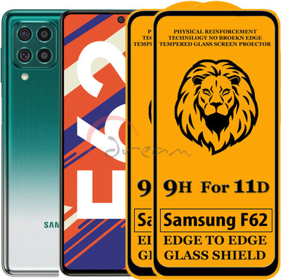 Dream Edge To Edge Tempered Glass for Samsung Galaxy F62 (Anti-Fingerprint,Zero Bubble,9H Hardness)(Pack of 2)