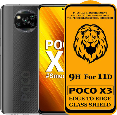 Dream Edge To Edge Tempered Glass for Poco X3 (Anti-Fingerprint,Zero Bubble,9H Hardness)(Pack of 1)
