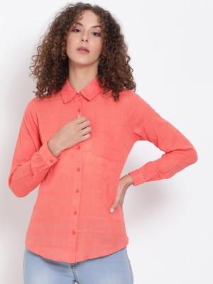 OXOLLOXO Women Checkered Casual Red Shirt