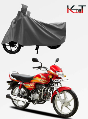 KEDIT Waterproof Two Wheeler Cover for Hero(HF Deluxe Eco, Grey)