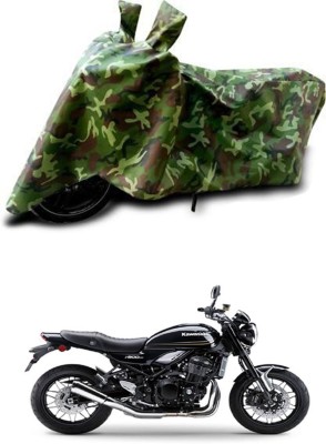 RONISH Waterproof Two Wheeler Cover for Kawasaki(Z900RS, Green)