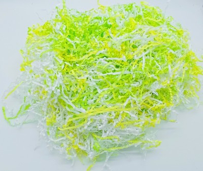 PRANSUNITA Double Coloured Crinkle Cut Paper Shreds Grass Filler,100 gm for Gift Wrapping & Basket Filling Packing, Party Crafts Accessories Decorations