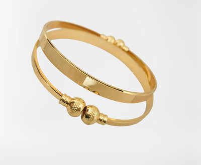 BHADANITREAD Alloy Gold-plated Kada(Pack of 2)