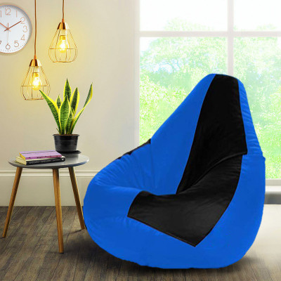 Devogue XXL Tear Drop Bean Bag Cover  (Without Beans)(Blue)