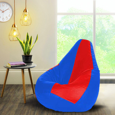 Devogue XXL Tear Drop Bean Bag Cover  (Without Beans)(Green)