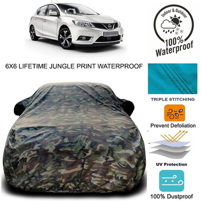 APNEK Car Cover For Nissan Pulsar (With Mirror Pockets)(Green)