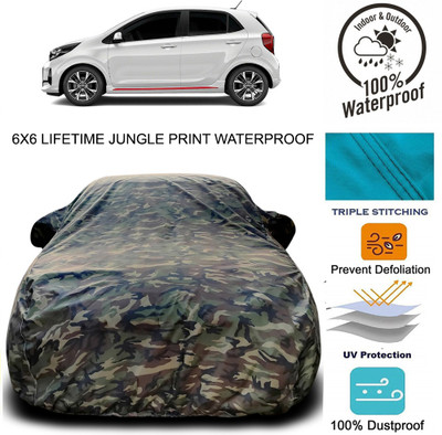 Gavya Car Cover For Kia Picanto (With Mirror Pockets)(Green)