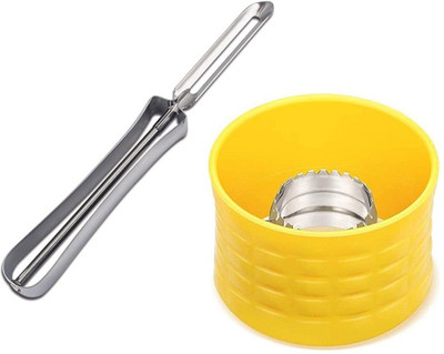 Nyamah sales Stainless Steel Vegetables and Fruits Peeler with Corn Stripper Combo Set Corn Peeler Corn Cutter for Home and Kitchen Vegetable & Fruit Grater & Slicer(1-Pieces Corn Stripper, 1-Pieces Vegetable Peeler) Nyamah sales Stainless Steel Vegetables and Fruits Peeler with Corn Stripper Combo Set Corn Peeler Corn Cutter for Home and Kitchen Vegetable & Fruit Grater & Slicer(1-Pieces Corn Stripper, 1-Pieces Vegetable Peeler)