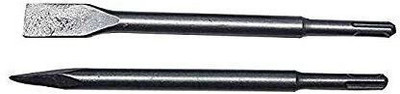 Qualigen NA 2Pc hammer bit SET M shank 14mm length 250mm Electric Hammer Chisels For Concrete/Brick/Wall/Tile Slotting Drilling EXCELLENT BUILT QUALITY 2 CHISELS