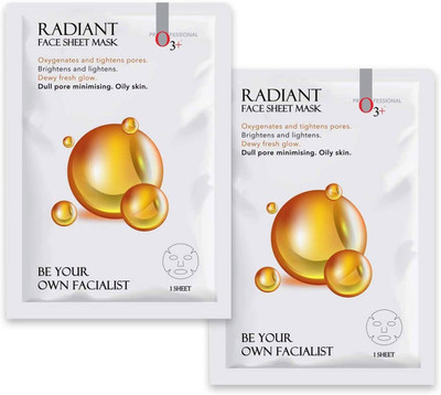O3+ Facialist Radiant Face Sheet Mask for Pore Minimizing, Glowing Skin & Reduced Dullness Ideal for Oily & Dull Skin(30 g)