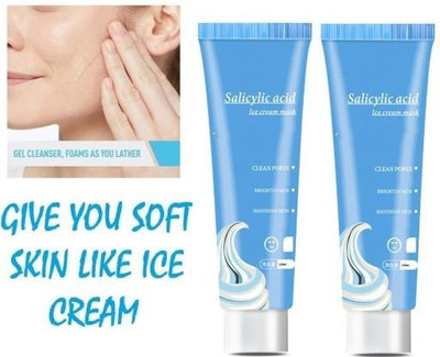 Glamezone Salicylic Acid Ice Cream Mask pack of 2 240 ml(240 ml)