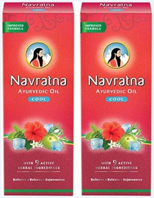 Navratna ayurvedic oil COOL with 9 herbal ingredients (50ml*2) Hair Oil(100 ml)