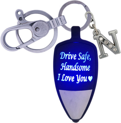 SHOKY LOOKS Drive Safe Handsome I Love You Multi color Love Light with Stylish Locking Lock with Latter N Style also a Perfect Gift to Your Loved One like Son/Boyfriend/friend/husband or any Special One as a gifted Key Chain