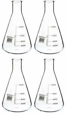 Spylx Erlenmeyer Flask(500 ml, Pack of 4)