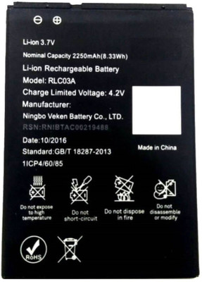 FULL CELL Mobile Battery For  Lyf Wind 6 - RLC03A