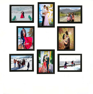 SJM ENTERPRISES Wood Wall Photo Frame(Black, 8 Photo(s), 5 X 7 - 8)