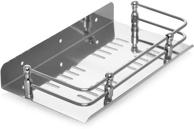 Flipkart SmartBuy Stainless Steel (18 Length x 5 Width Inch) Wall mounted Shelf / Bathroom Rack / Cosmetic-Shampoo-Bottle Rack / Multipurpose Storage Rack Steel Wall Shelf(Number of Shelves - 1)
