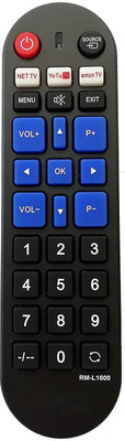 BhalTech RM-L1600 LCD LED HDTV UHD Smart TV Universal with Function Netflix YouTube Compatible for  Samsung LG Sony PANASONIC Remote Controller(Black)