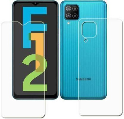 SOMTONE Front and Back Tempered Glass for Samsung f12(Pack of 2)