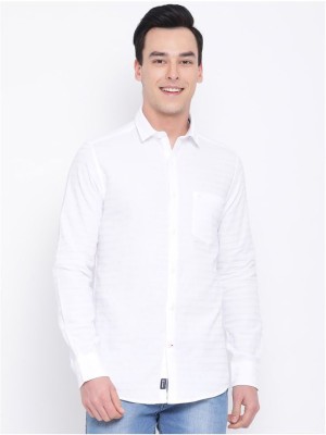 aman fashion store Men Solid Casual White Shirt