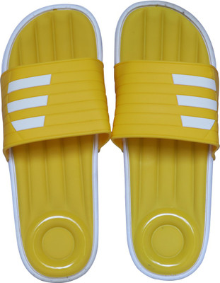 Cozybazzar Men Slides(Yellow , 8)